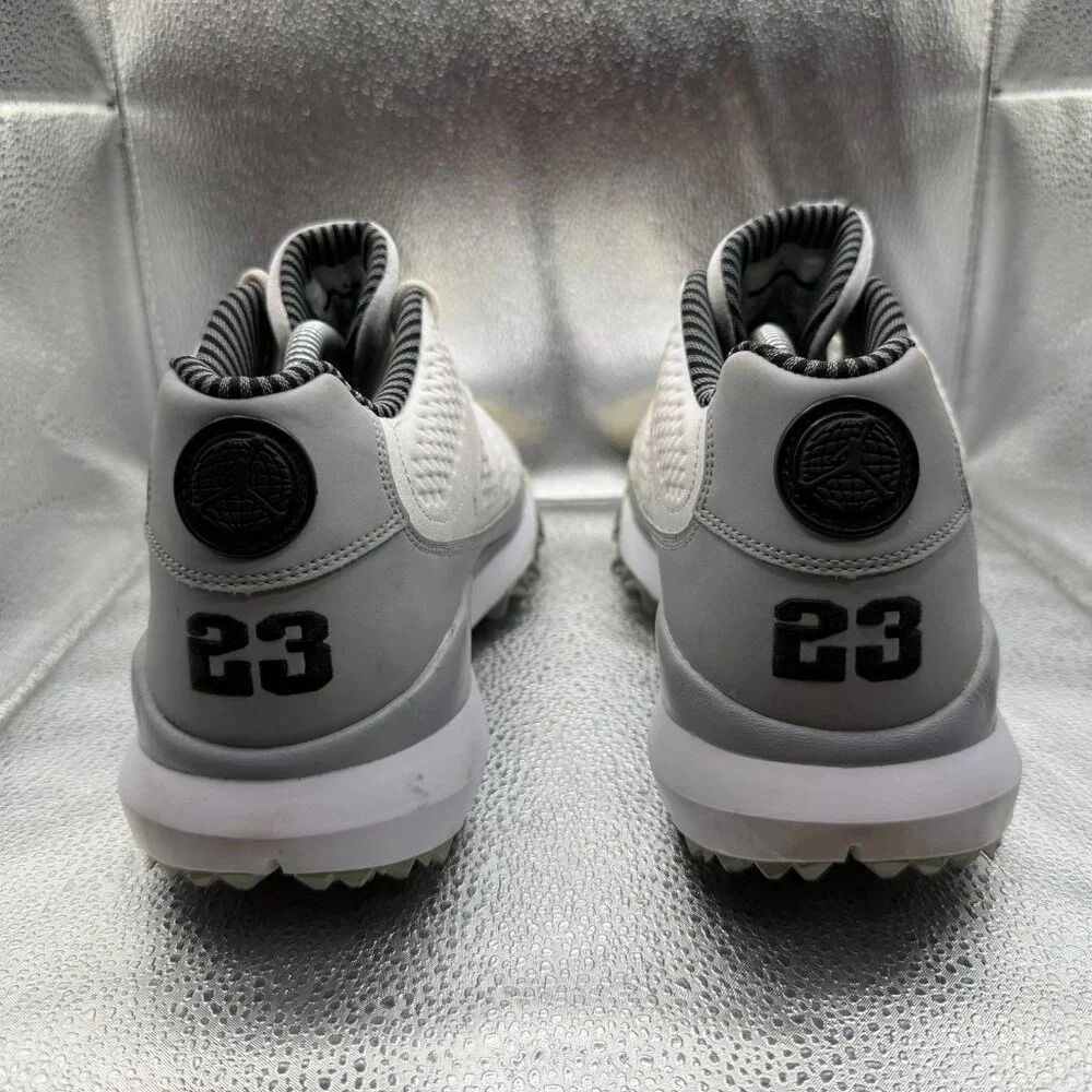 Size 11 Nike Air Jordan Retro 9 White‎ Wolf Gray Mens Golf Sneakers 833798-103